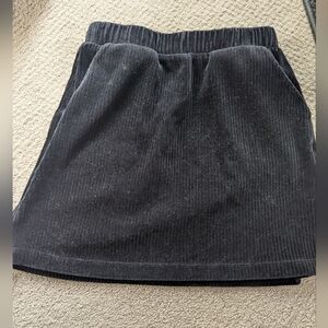 Black Corduroy Skater Skirt